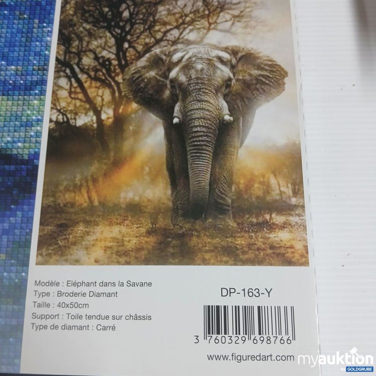 Artikel Nr. 922587: Figured'Art Éléphant dans la Savane Broderie Diamant