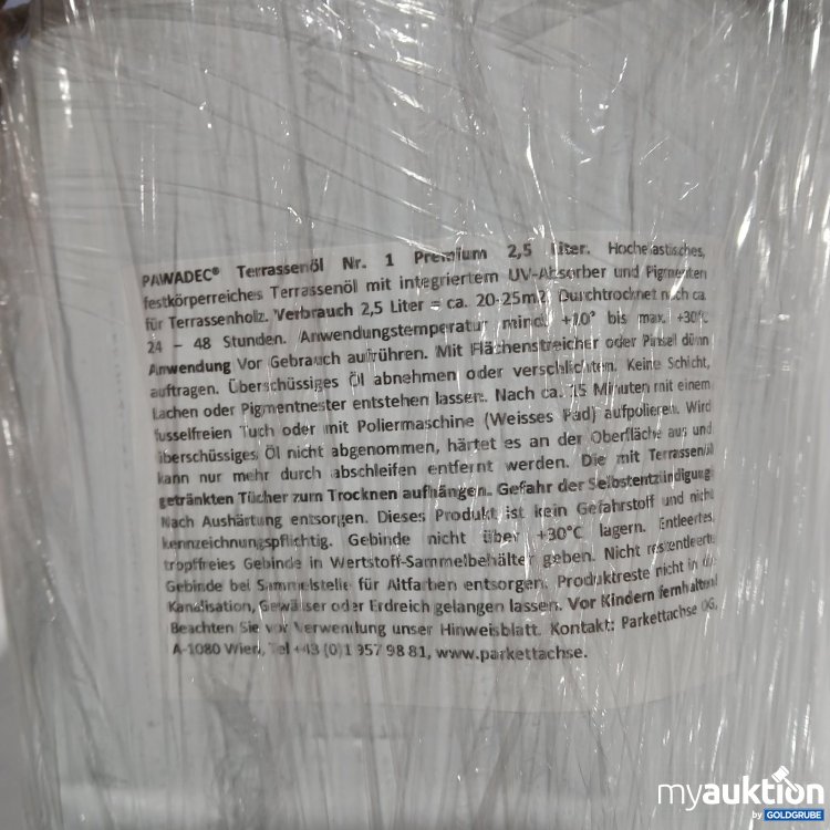 Artikel Nr. 464588 Artikel Nr. 464588: PAWADEC Terrassenöl Premium 2,5 l