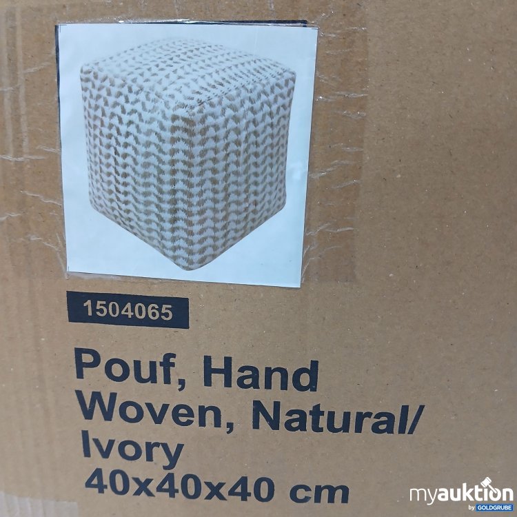 Artikel Nr. 814588 Artikel Nr. 814588: House Nordic Handgewebter Naturpouf 40x40x40cm