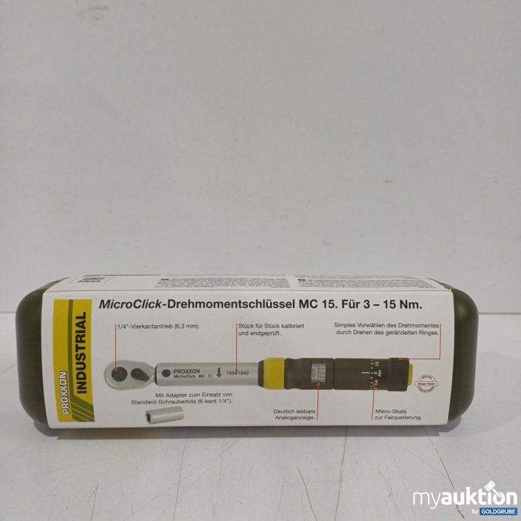 Artikel Nr. 933588 Artikel Nr. 933588: PROXXON MicroClick-Drehmomentschlüssel MC 15. Für 3-15Nm