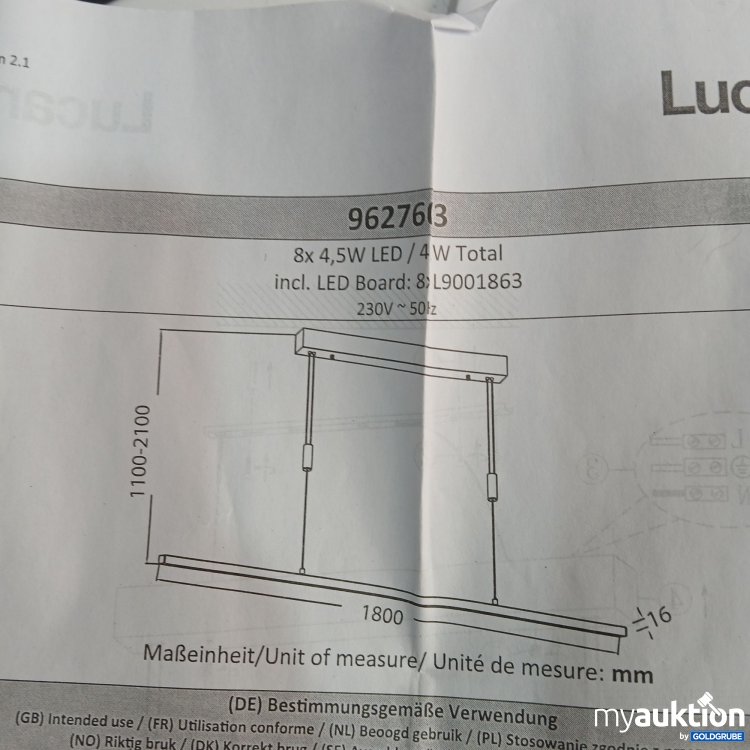Artikel Nr. 442590: Lucande Deckenlampe 