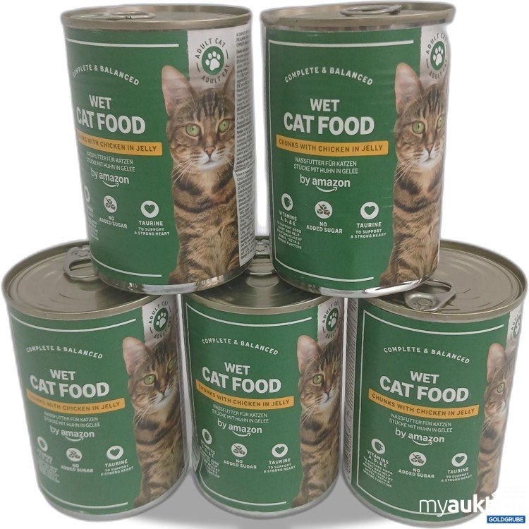 Artikel Nr. 984590: By Amazon Katzennassfutter Chunks mit Huhn in Gelee 405g 5Stk
