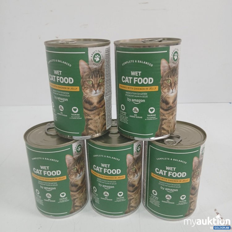Artikel Nr. 984590: By Amazon Katzennassfutter Chunks mit Huhn in Gelee 405g 5Stk