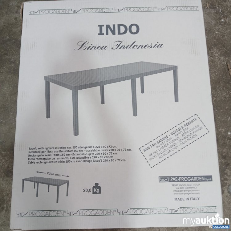 Artikel Nr. 466591 Artikel Nr. 466591: IPAE-PROGARDEN Indotisch rechteckig 150 cm ausziehbar bis 220 x 90 72