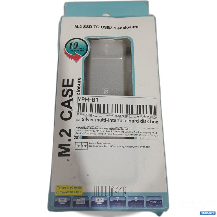 Artikel Nr. 882591 Artikel Nr. 882591: M.2 SSD to USB3.1 enclosure case