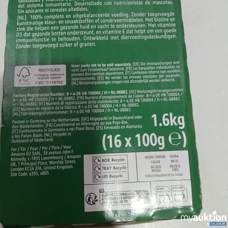 Artikel Nr. 973591 Artikel Nr. 973591: Amazon Katzenfutter Pastete mit Geflügel 16x100g