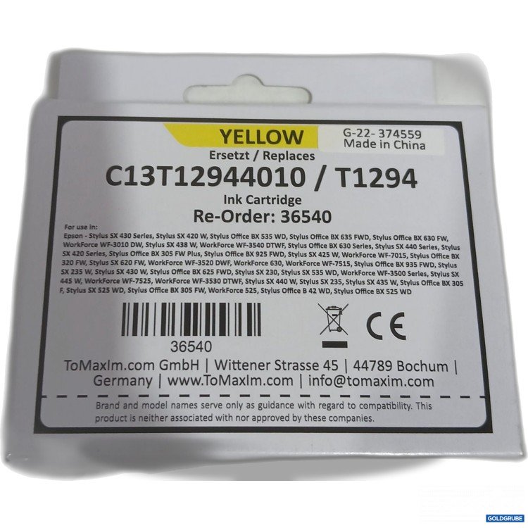 Artikel Nr. 445592 Artikel Nr. 445592: Ink Cartridge Yellow C13T12944010 / T1294