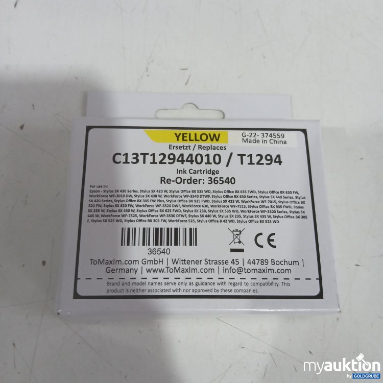Artikel Nr. 445592 Artikel Nr. 445592: Ink Cartridge Yellow C13T12944010 / T1294
