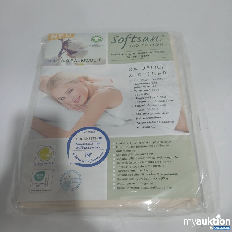 Artikel Nr. 872593 Artikel Nr. 872593: Softsan Bio Cotton Plastikfreier Milbenschutzbezug für Allergiker 135x200cm