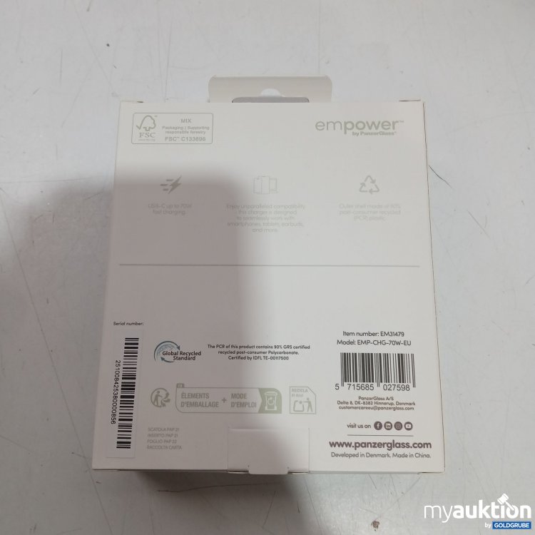 Artikel Nr. 955594: Panzer Glass empower 70 Watt the f... Turbo 70W Charger weiß GaN
