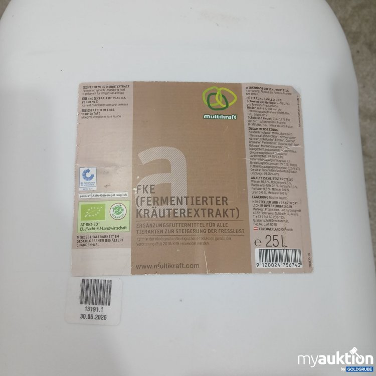 Artikel Nr. 930595: Multikraft FKE (fermentierter Kräuterextrakt) 25L 