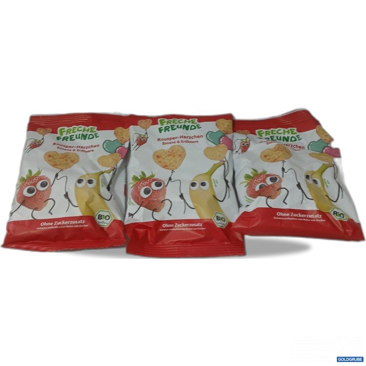 Artikel Nr. 958595: Freche Freunde Knusper Herzchen Banane-Erdbeere 3×30g