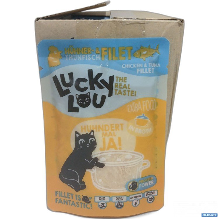 Artikel Nr. 885596: Lucky Lou Pouch Hühner und Thunfischfilet in Broth 12x70g