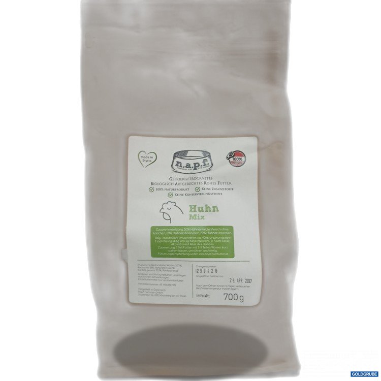 Artikel Nr. 984596: N.a.p.f. Gefriergetrocknetes rohes Futter Huhn Mix 700g