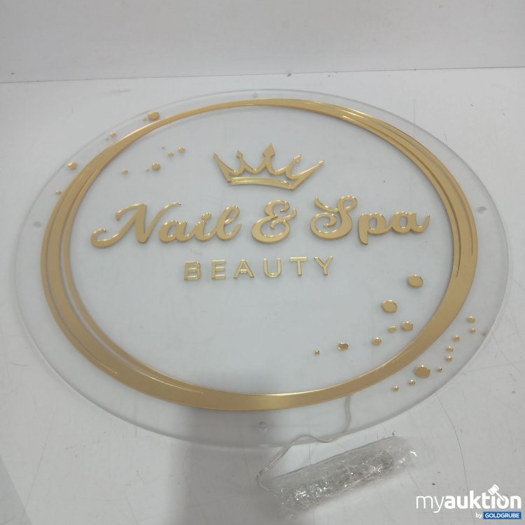 Artikel Nr. 446597 Artikel Nr. 446597: LED-Schild "Nail & Spa Beauty" rund, Durchmesser ca 60cm