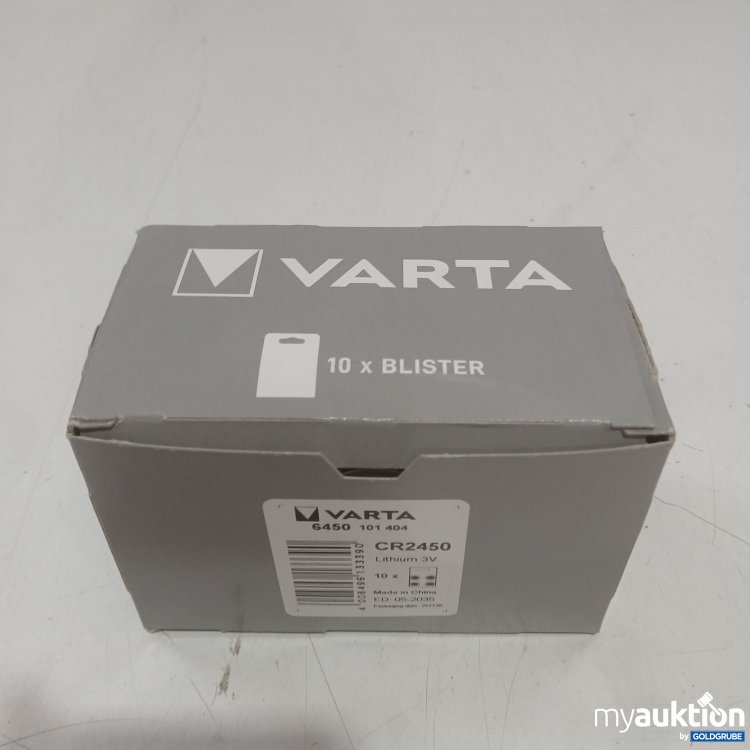 Artikel Nr. 447597 Artikel Nr. 447597: Varta CR2450 lithium 3V 10x Blister