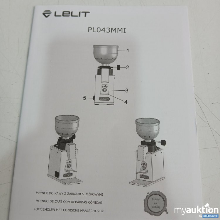 Artikel Nr. 466597 Artikel Nr. 466597: Lelit Kaffeemühle PL043MMI