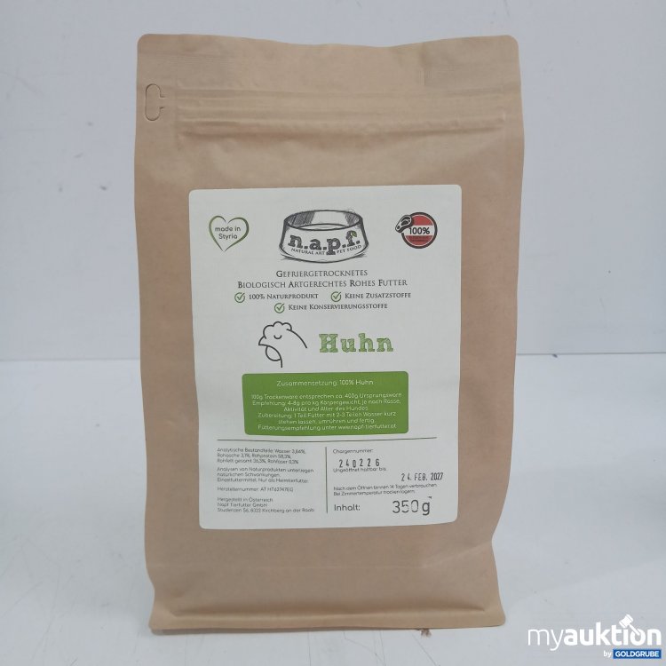 Artikel Nr. 984597: n.a.p.f. Gefriergetrocknetes rohes Futter Huhn 350g