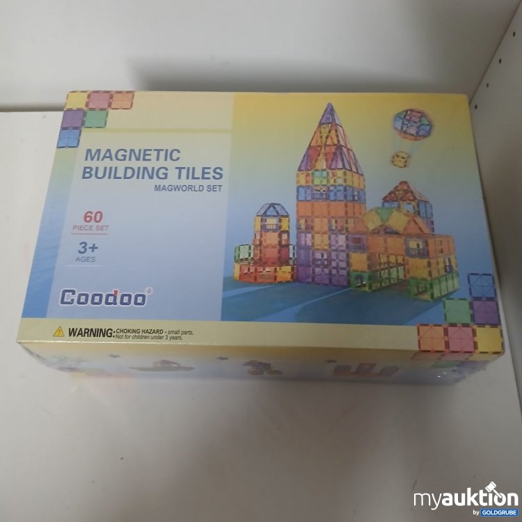 Artikel Nr. 920598: Gooddoo Magnetic Building Tiles Magworld Set 60 Stück