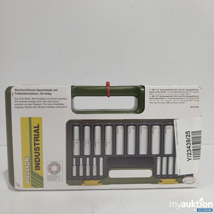 Artikel Nr. 866599: Proxxon Industrial Steckschlüssel Spezialsatz mit Tiefbetteinsätzen 20tlg. 