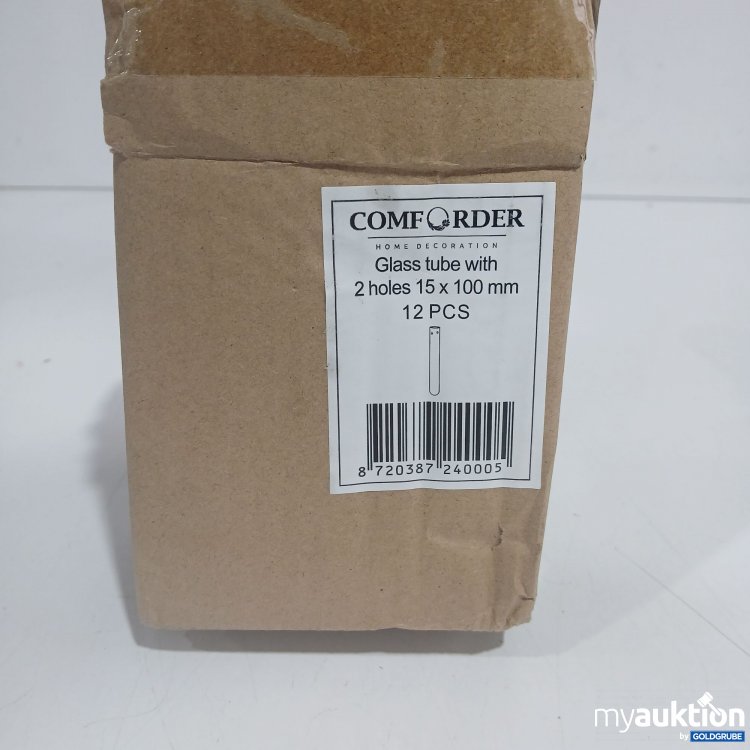 Artikel Nr. 899599: Comforder Glas Tube with 2holes 15x100mm 12Stk 