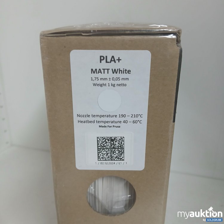 Artikel Nr. 912599 Artikel Nr. 912599: Prusa Research Basic Filament PLA+ Matt White 1,75mm±0,05mm 1kg