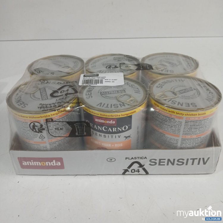 Artikel Nr. 986599: Animonda Gran Carno Sensitive Hundefutter Huhn+Reis 6x800g 