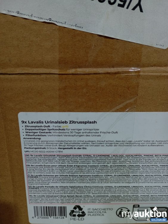 Artikel Nr. 471600: Lavalis 9x L avalis Urinalsieb Zitrussplash