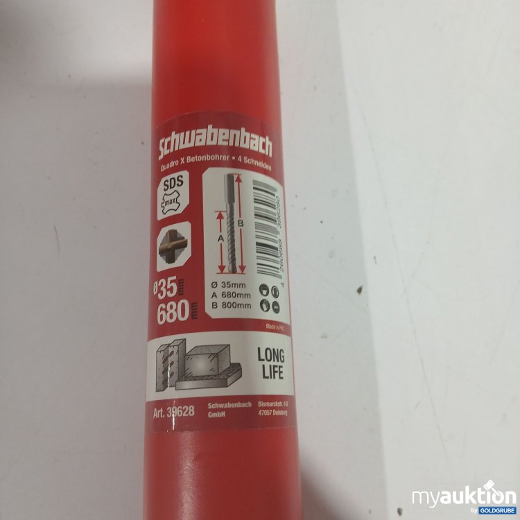 Artikel Nr. 890600: Schwabenbach Quadro X Betonbohrer 4Schneiden 35mm 680mm 