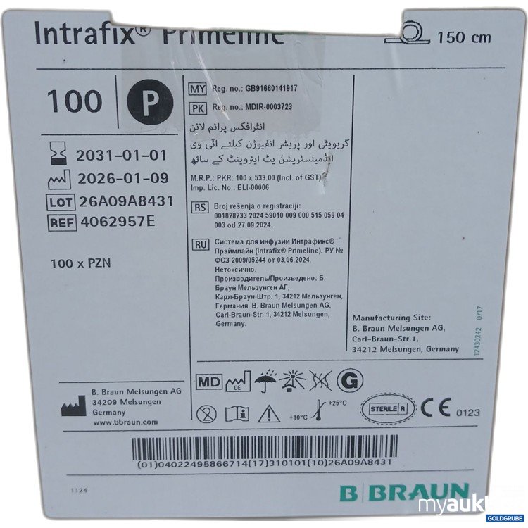 Artikel Nr. 971600 Artikel Nr. 971600: Braun Intrafix PrimeLine 100Stk