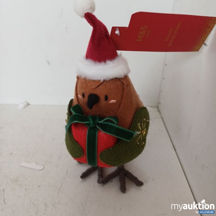 Artikel Nr. 976600 Artikel Nr. 976600: M&S Home Dekoration Vogel mit Weihnachtsmütze