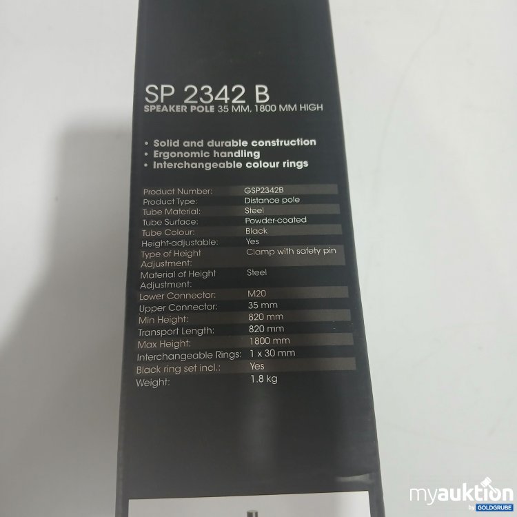 Artikel Nr. 872601 Artikel Nr. 872601: Gravity Speaker Pole 35mm 1800mm high