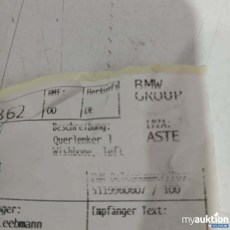 Artikel Nr. 957601: Bmw Group Querlenker links  Aste