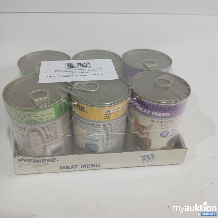 Artikel Nr. 986601: Premiere Meat Menu Katzenfutter Mixpaket II 6x400g 