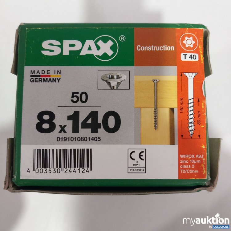 Artikel Nr. 821602 Artikel Nr. 821602: SPAX Holzschrauben 8x140, 50Stk.