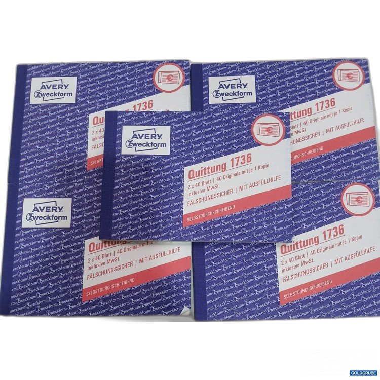 Artikel Nr. 955602: Avery Zweckform Quittung 1736 2x40 Blatt 5Stk  