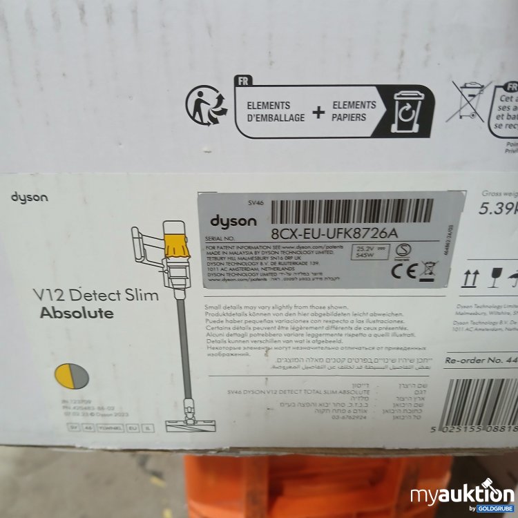 Artikel Nr. 980602 Artikel Nr. 980602: Dyson V12 detektei Slim Absulute 8CX EU UFK8U26A