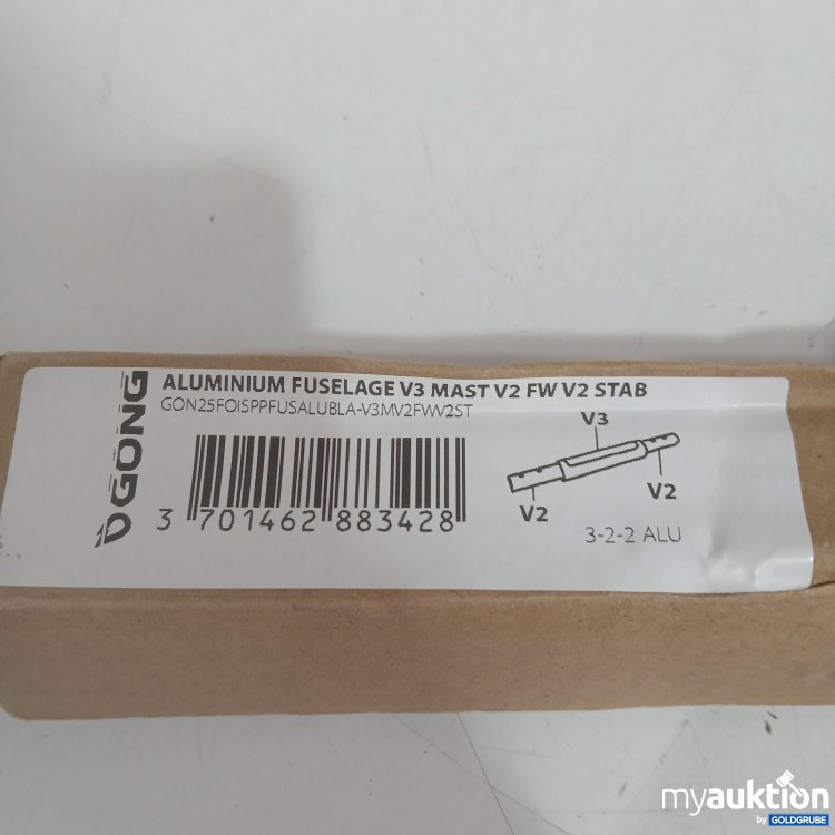 Artikel Nr. 989602 Artikel Nr. 989602: Gong Aluminium Fuselage V3 Mast V2 FW V2 Stab