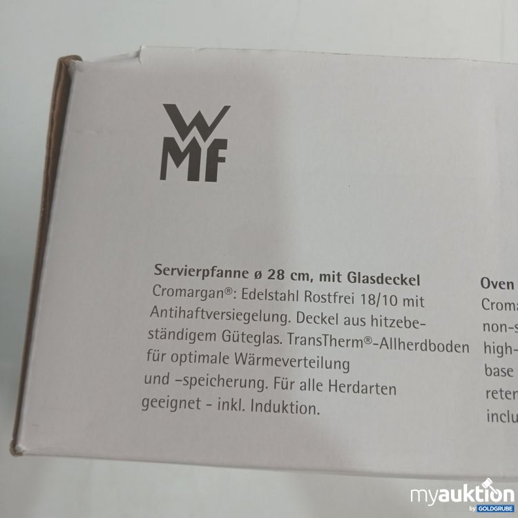 Artikel Nr. 446603 Artikel Nr. 446603: WMF Servierpfanne Cromargan Ø 28 cm mit Glasdeckel