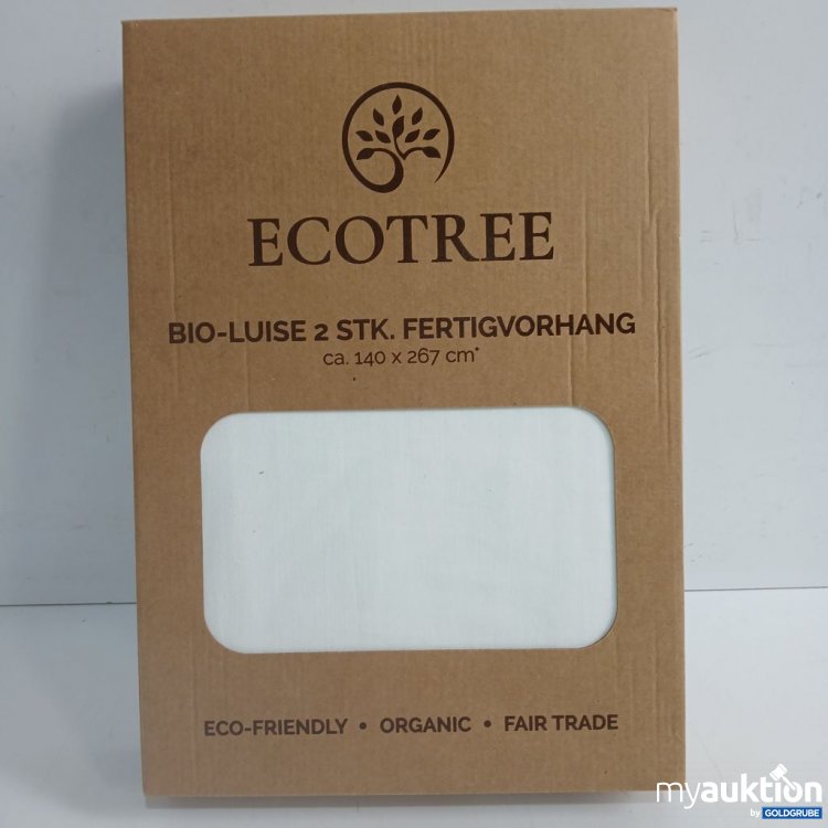 Artikel Nr. 893603: ECOTREE Bio-Luise Fertigvorhang 2Stk 140 x 267 cm weiß