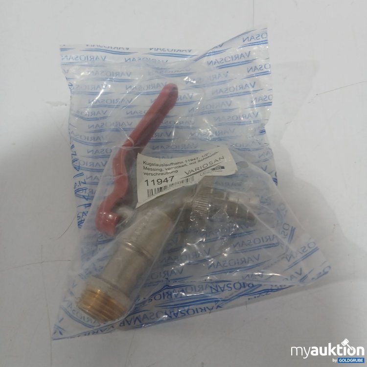 Artikel Nr. 898603: Variosan Kugelauslaufhahn 1/2" Messing mit Schlauch-verschraubung