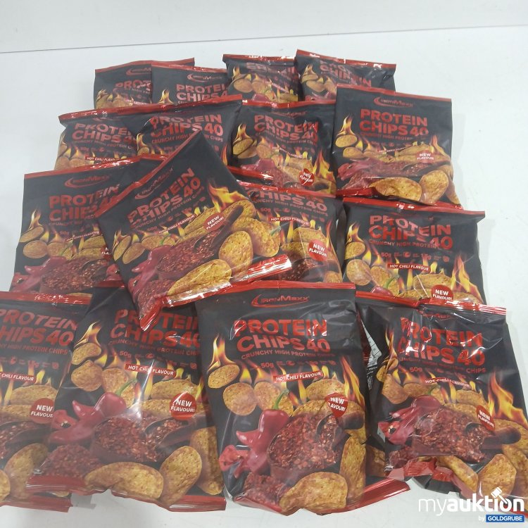 Artikel Nr. 930603 Artikel Nr. 930603: IronMaxx Protein Chips 40 hot chili Flavour 17x50g
