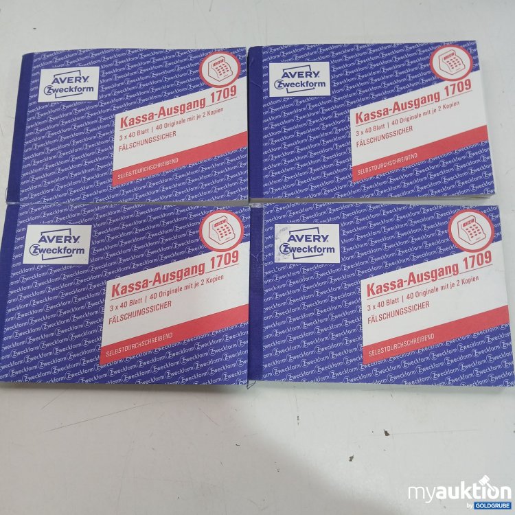 Artikel Nr. 955603: Avery Zweckform Kassa Ausgang 1709 3x40 Blatt 4Stk
