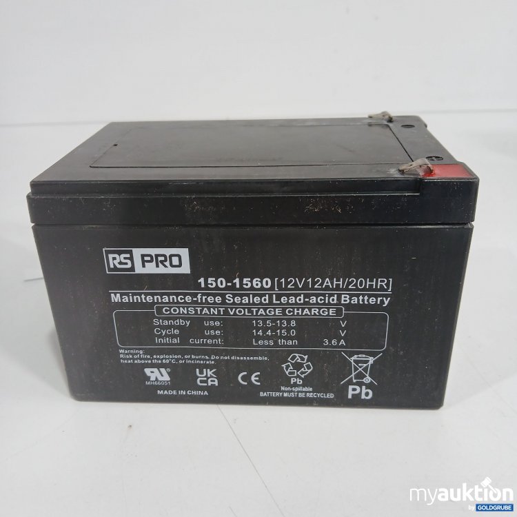 Artikel Nr. 521604: Rs Pro Maintenance free sealed Lead-acid Battery 150-1560 [12V12AH/20HR]