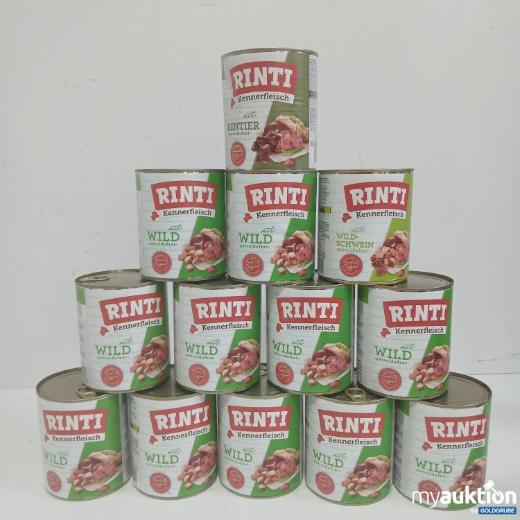 Artikel Nr. 984604: Rinti Kennerfleisch 11x Wild, 1x Wildschwein & 1x Rentier je 800g 13Stk insgesamt