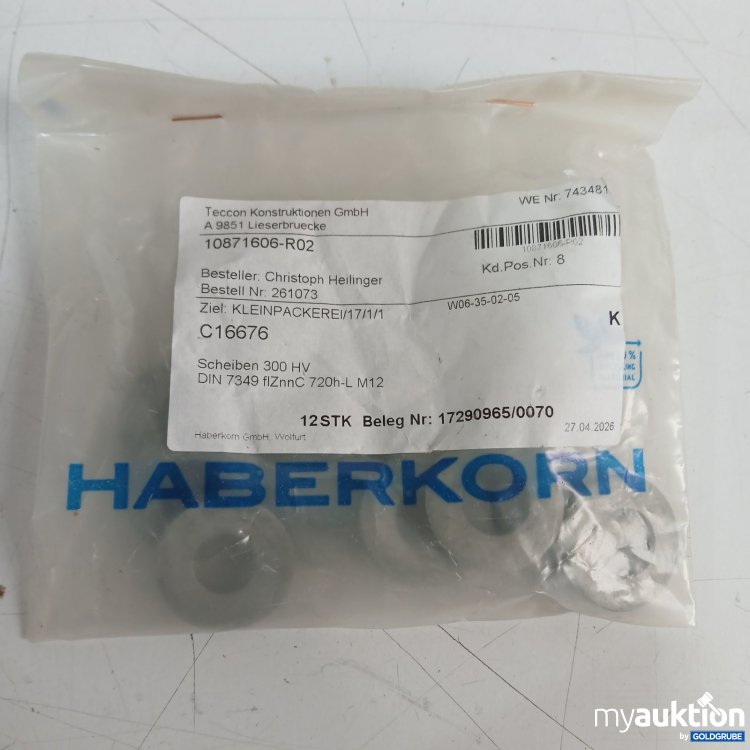 Artikel Nr. 466605 Artikel Nr. 466605: Haberkorn Scheiben 300 HV DIN 7349 flZnnC 720h-L M12