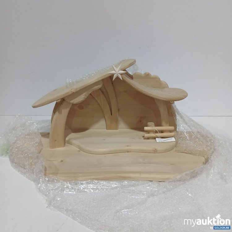 Artikel Nr. 806605: Weihnachtskrippe aus Holz Stall Pema 