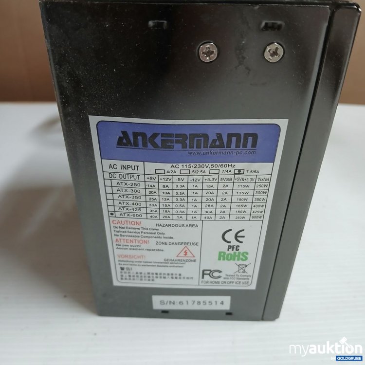 Artikel Nr. 932605: ANKERMANN Netzteil ATX 300W 230V