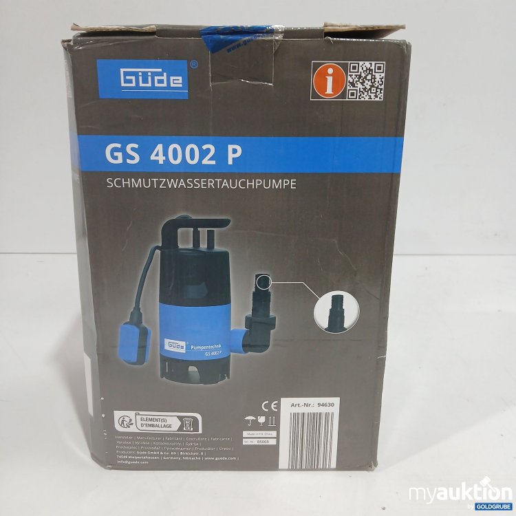 Artikel Nr. 963605: Güde Schmutzwassertauchpumpe GS4002P 