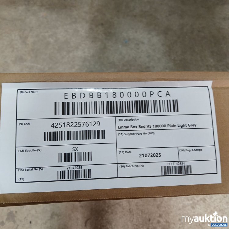 Artikel Nr. 442606: Emma Box Bed V5 Plain Light Grey 
